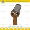 Brown Brud Incredibox Sprunki Embroidery Design, Brud Brown Sprunki Toys Embroidery File