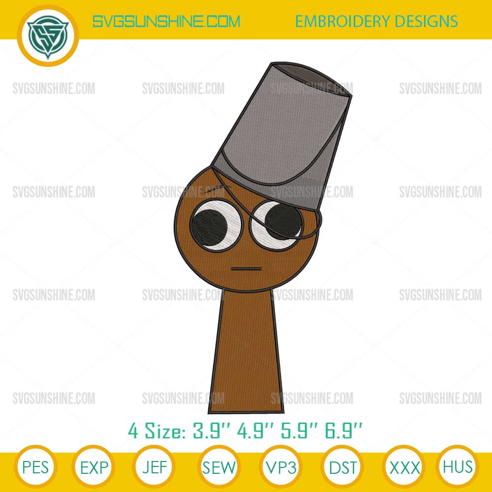 Brown Brud Incredibox Sprunki Embroidery Design, Brud Brown Sprunki Toys Embroidery File Brown Brud Incredibox Sprunki Embroidery Design, Brud Brown Sprunki Toys Embroidery File