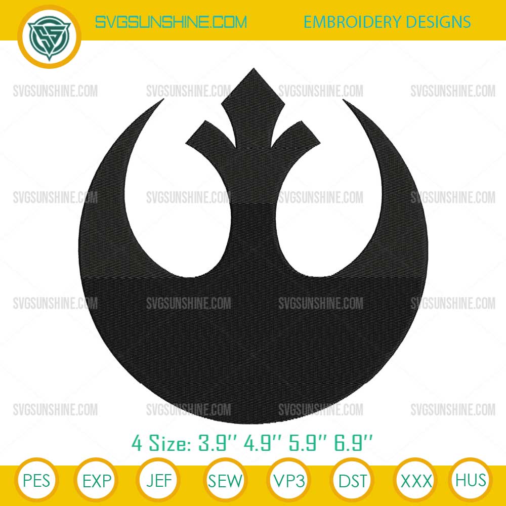Star Wars Rebel Alliance Symbol Embroidery File Star Wars Rebel Alliance Symbol Embroidery File