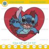 Stitch Valentine Embroidery Design, Stitch Heart Embroidery File