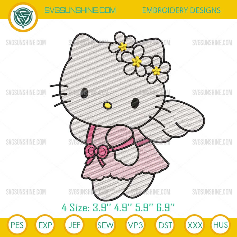 Hello Kitty Cupid Valentine Embroidery Design, Hello Kitty Hello kitty File Hello Kitty Cupid Valentine Embroidery Design, Hello Kitty Hello kitty File
