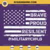 Purple Up For Military Kids SVG, Military Child Purple Up American Flag SVG