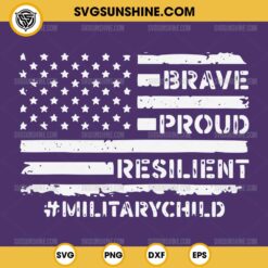 Purple Up For Military Kids SVG, Military Child Purple Up American Flag SVG