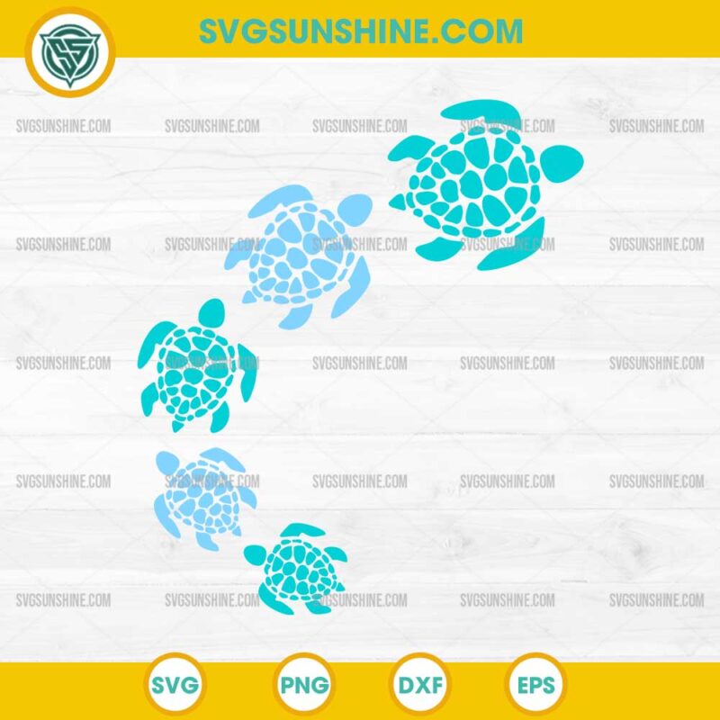 Sea Turtle SVG, Summer Beach Sea Turtle SVG