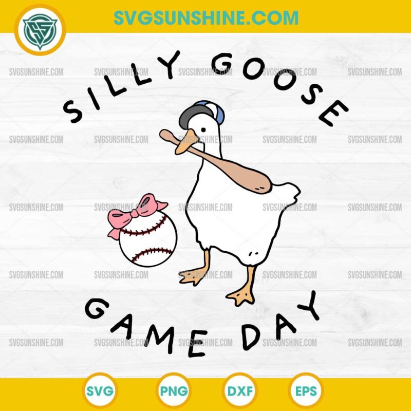 Silly Goose Game Day SVG, Silly Goose Baseball SVG, Silly Goose Ball SVG
