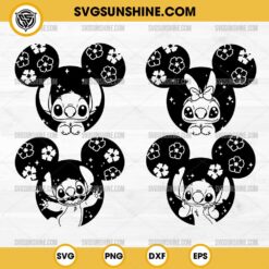 Stitch Mickey Mouse Ears SVG Bundle, Disney Stitch SVG Bundle