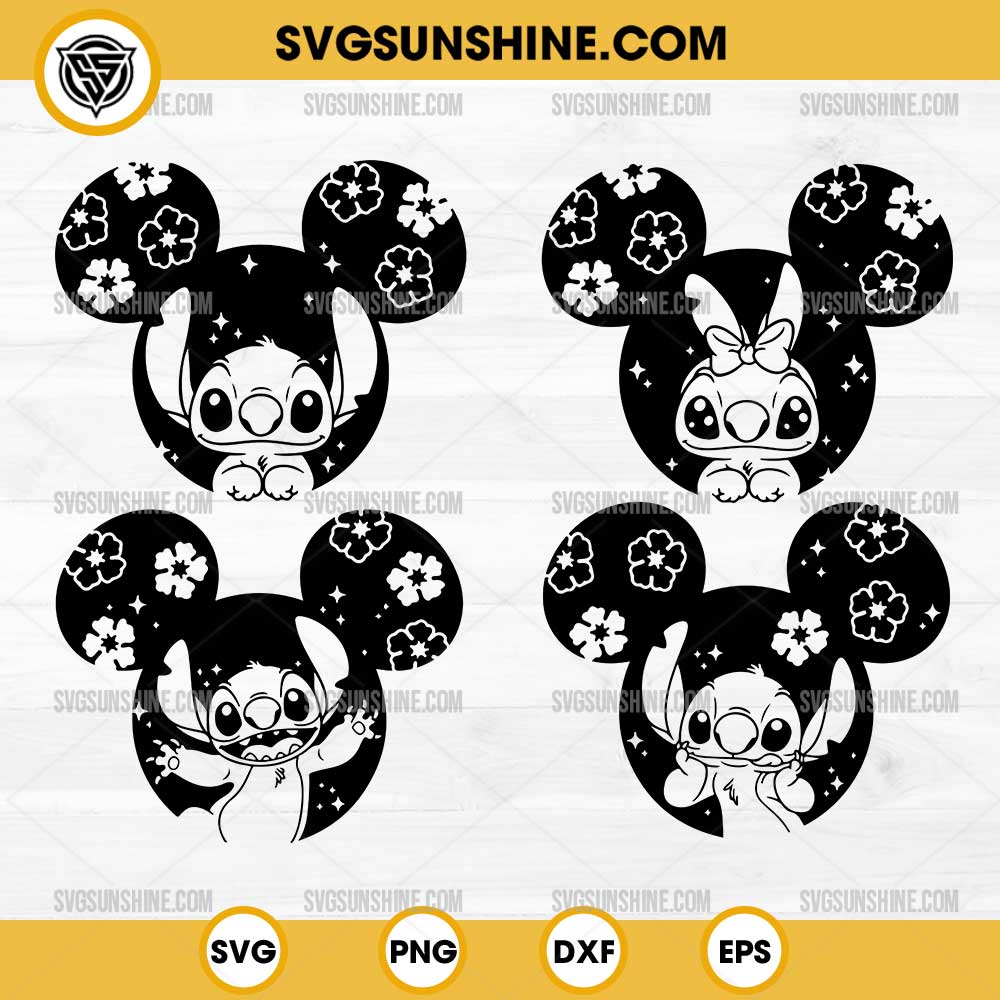 Stitch Mickey Mouse Ears SVG Bundle, Disney Stitch SVG Bundle Stitch Mickey Mouse Ears SVG Bundle, Disney Stitch SVG Bundle