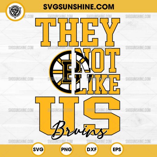 They Not Like Us Boston Bruins SVG, They Not Like Us Hockey NHL SVG