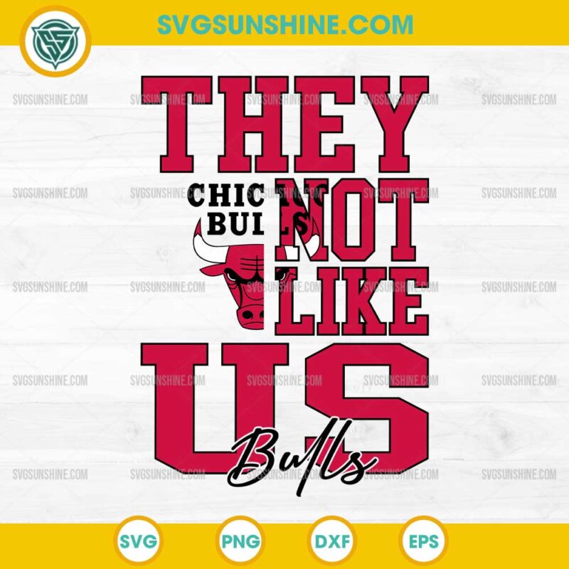 They Not Like Us Chicago Bulls SVG PNG File