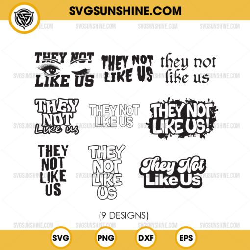 They Not Like Us SVG Bundle, Hip Hop Rapper SVG