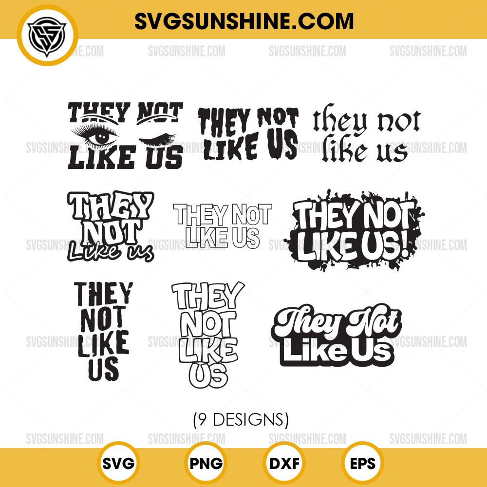 They Not Like Us SVG Bundle, Hip Hop Rapper SVG They Not Like Us SVG Bundle, Hip Hop Rapper SVG