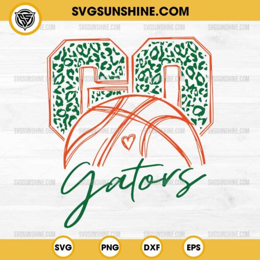 Leopard Go Gators Basketball SVG, Go Gators SVG