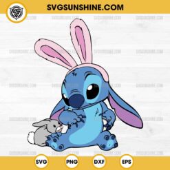 Stitch with Bunny SVG, Bunny Stitch Easter SVG