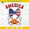 America Silly Goose Svg, 4th Of July Goose Svg, Patriotic Goose Coquette Bow Svg, 4th Of July Animal Svg