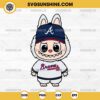 Labubu Atlanta Braves SVG, Labubu Baseball MLB SVG