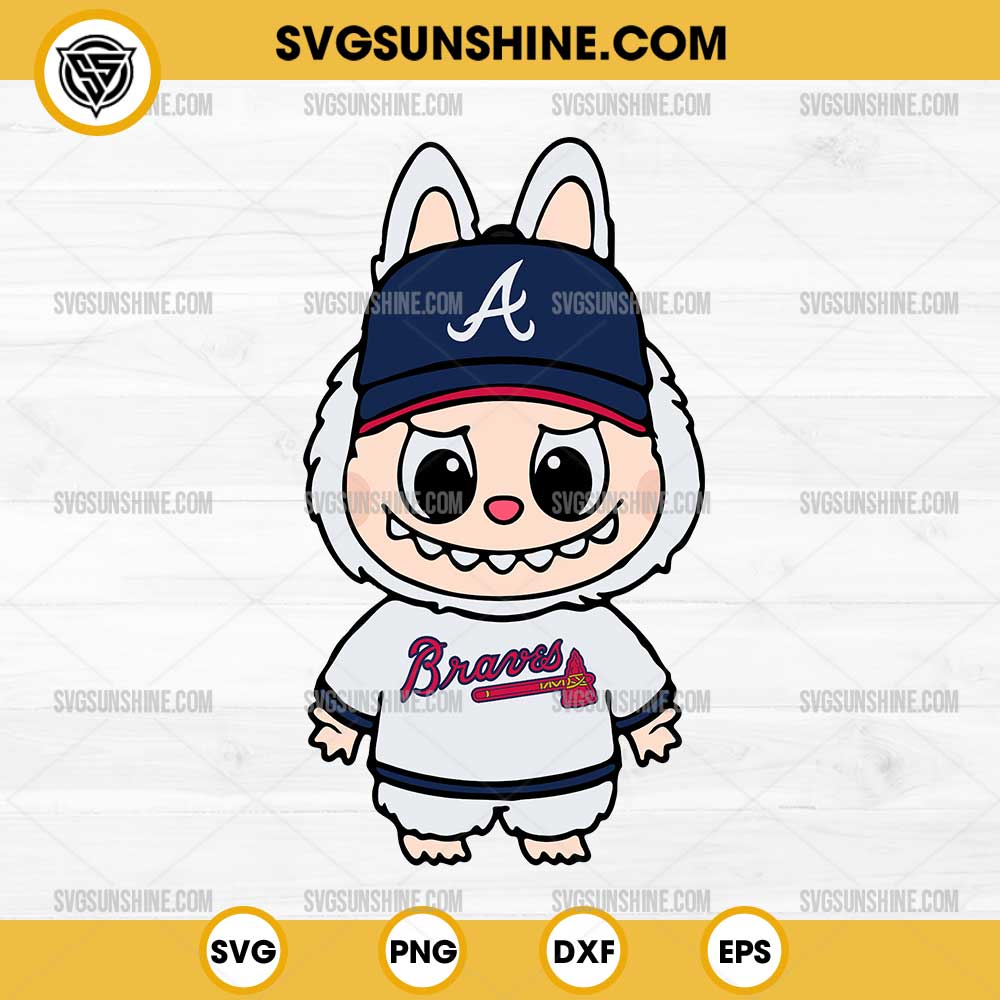 Labubu Atlanta Braves SVG, Labubu Baseball MLB SVG Labubu Atlanta Braves SVG, Labubu Baseball MLB SVG