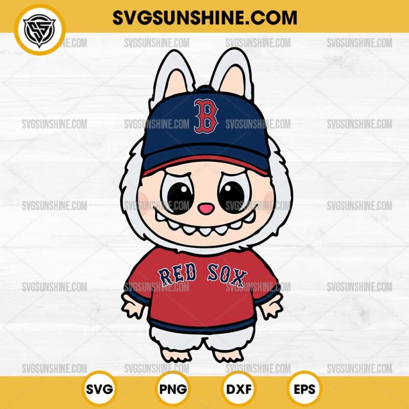 Labubu Boston Red Sox SVG, Labubu Baseball MLB SVG