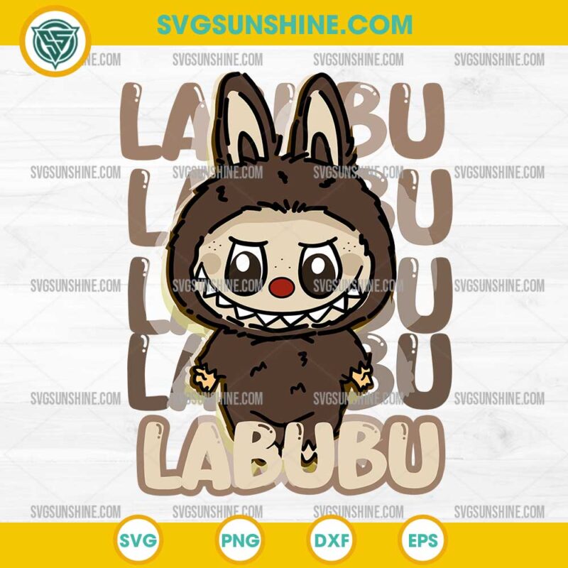 Brown Labubu SVG, Cute Labubu SVG