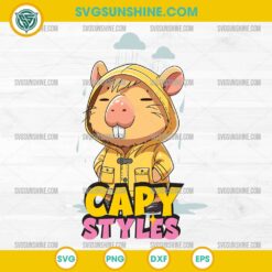 Capybara Styles SVG, Cartoon Capybara SVG