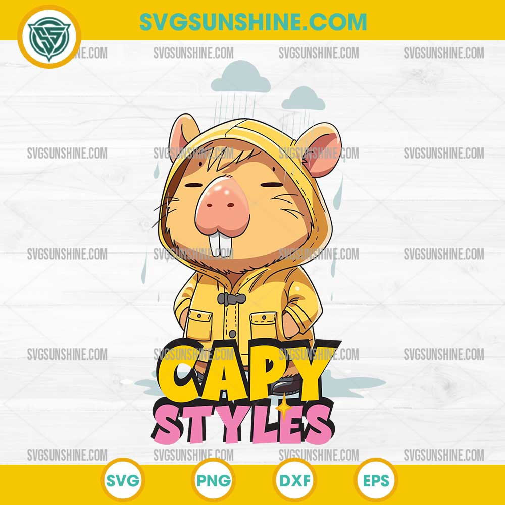Capybara Styles SVG, Cartoon Capybara SVG Capybara Styles SVG, Cartoon Capybara SVG