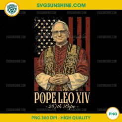 Cardinal Robert Prevost Pope Leo XIV PNG, Pope Leo XIV American Flag PNG
