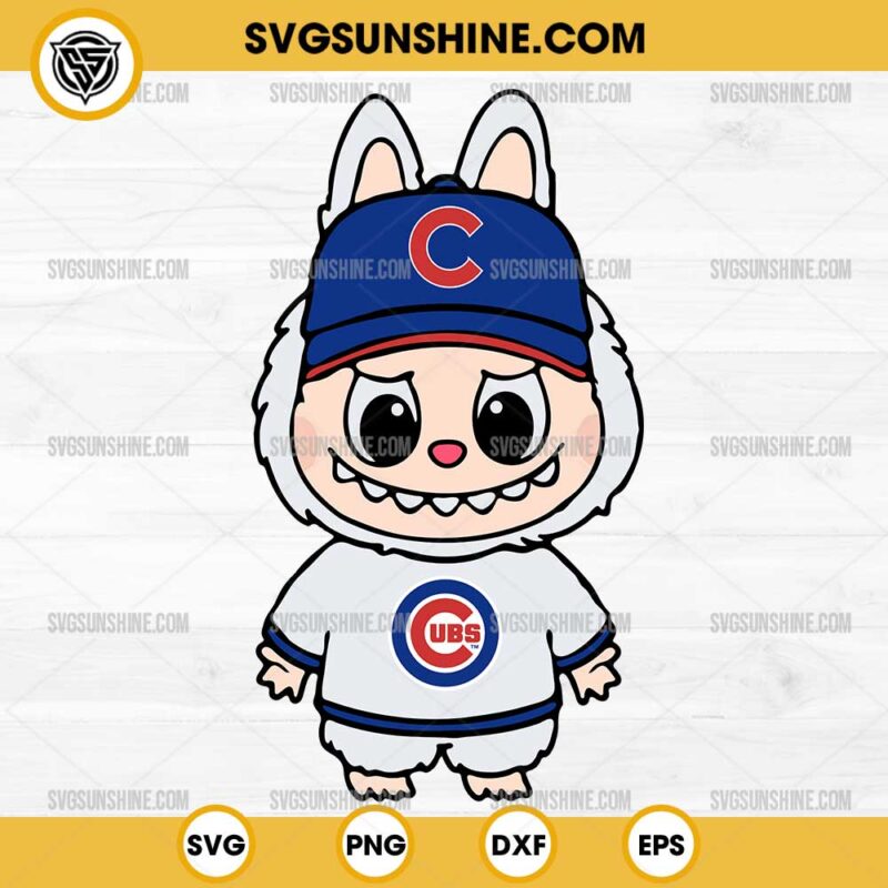 Labubu Chicago Cubs SVG, Labubu Baseball MLB SVG