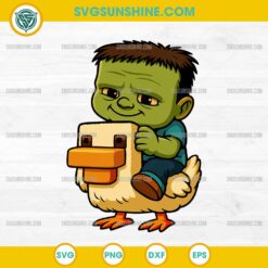 Chicken Jockey Minecraft SVG, Minecraft Zombie SVG
