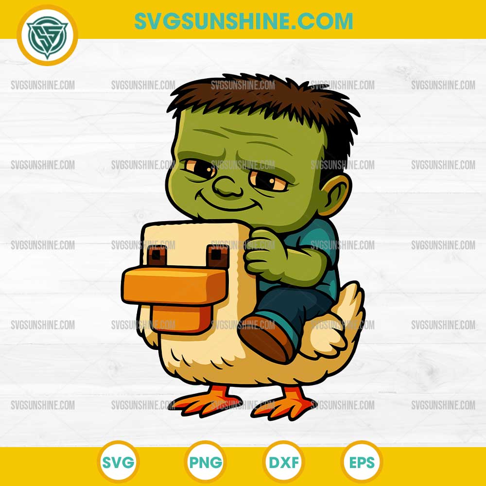 Chicken Jockey Minecraft SVG, Minecraft Zombie SVG Chicken Jockey Minecraft SVG, Minecraft Zombie SVG