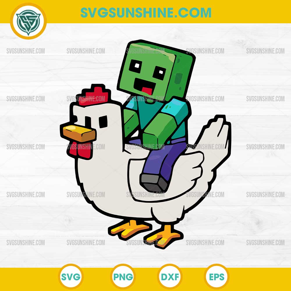 Chicken Jockey – Minecraft SVG PNG File Chicken Jockey – Minecraft SVG PNG File