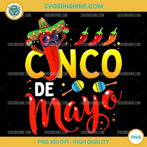 Cinco De Mayo Chilli Pepper PNG, Mexican Fiesta PNG