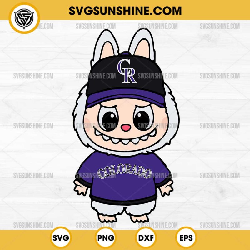 Labubu Colorado Rockies SVG, Labubu Baseball MLB SVG
