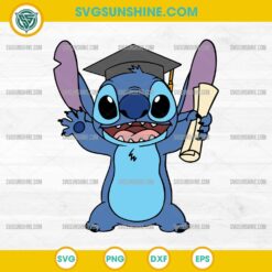 Disney Stitch Graduation Hat SVG, Graduation Stitch Senior SVG