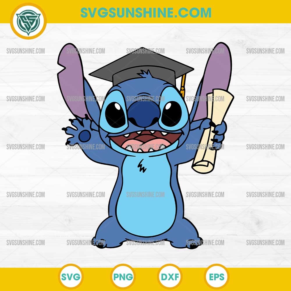 Disney Stitch Graduation Hat SVG, Graduation Stitch Senior SVG Disney Stitch Graduation Hat SVG, Graduation Stitch Senior SVG