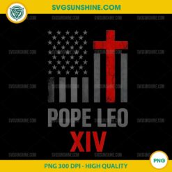 First American Pope Leo XIV PNG, Catholic PNG, Religious PNG, American Flag Pope Leo XIV PNG
