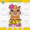 Flower Capybara Capy Styles SVG, Cute Capybara SVG