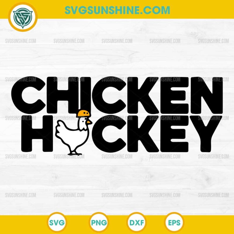 Funny Chicken Jockey Hockey SVG, Funny Hockey Game SVG