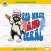Funny Raccoon 4th of July PNG, Red White And Feral PNG