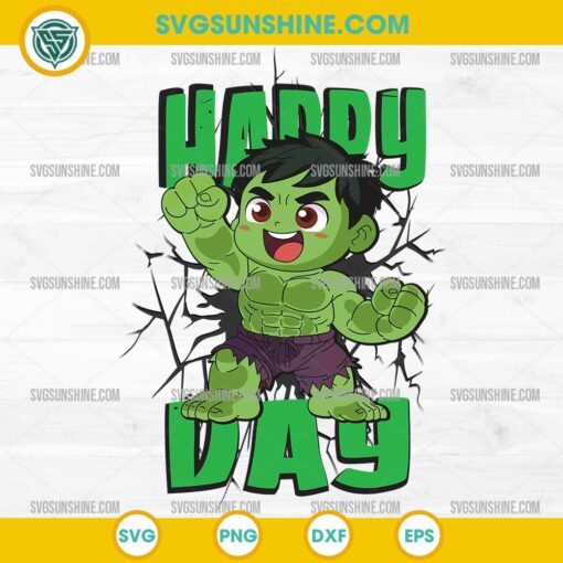 HAPPY DAY HULK SVG, HULK AVENGERS SVG