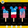 Mouse Ice Cream Happy 4th of July Svg, USA Mickey Ice Cream Svg, Fourth of July Svg