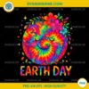Happy Earth Day PNG, Cute Earth Floral PNG, Earth Day Tie Dye PNG