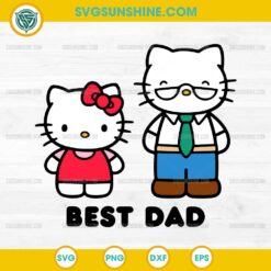 Hello Kitty Best Dad SVG, Hello Kitty Fathers Day SVG