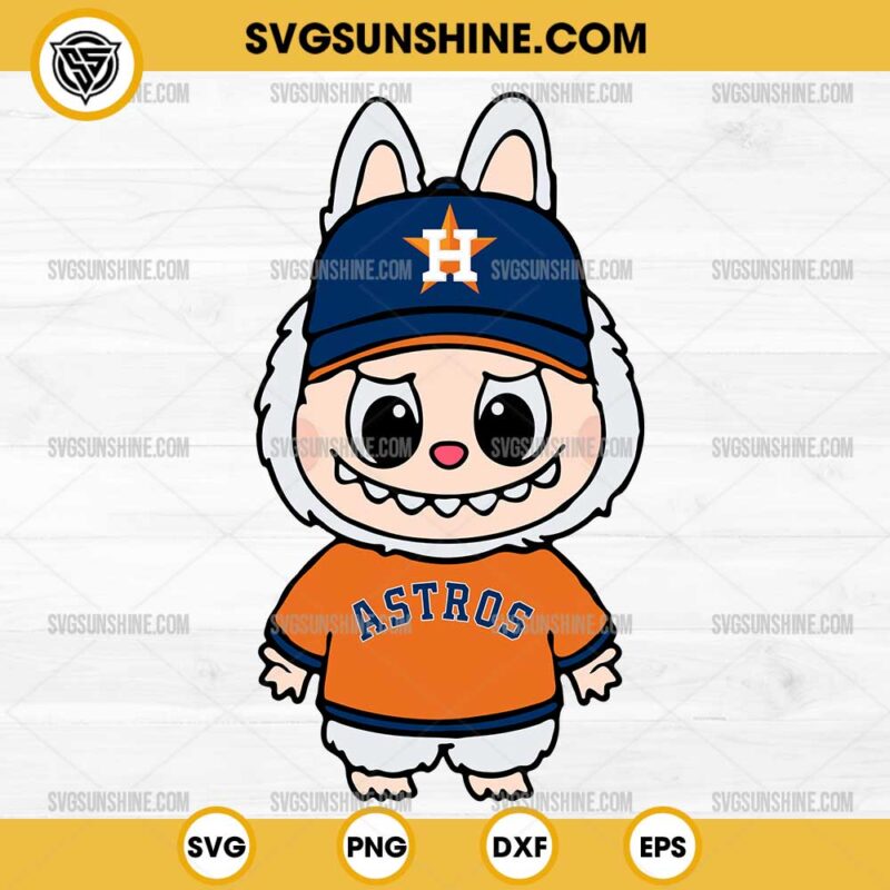 Labubu Houston Astros SVG, Labubu Baseball MLB SVG