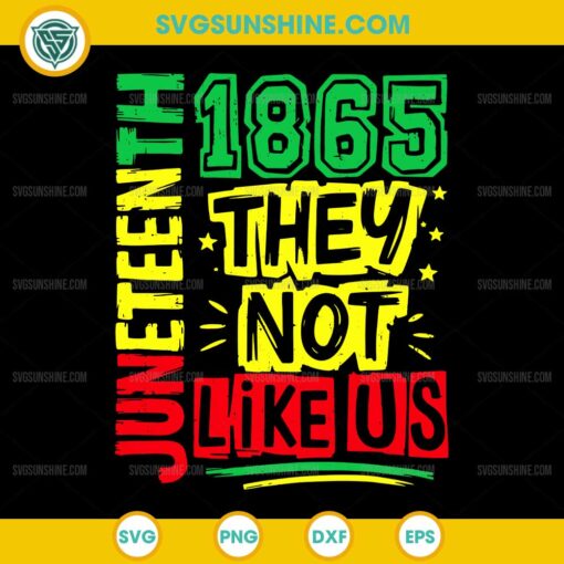 Juneteenth 1865 They Not Like Us SVG, Black History Month SVG, Juneteenth SVG