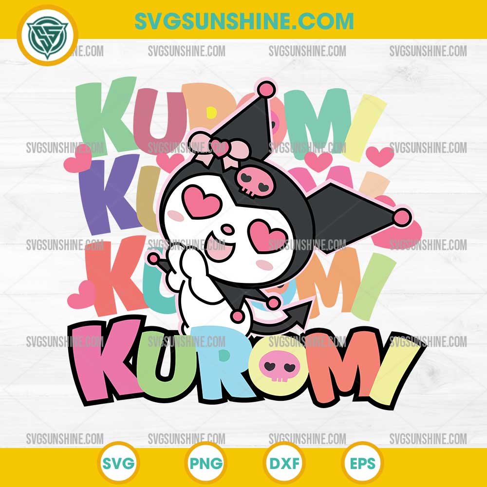 Kuromi Love Heart SVG, Kuromi SVG PNG EPS DXF Kuromi Love Heart SVG, Kuromi SVG PNG EPS DXF