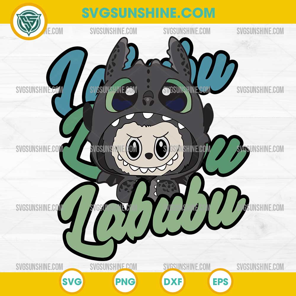 Labubu Dragon Toothless SVG, Labubu Toothless How to Train Your Dragon SVG Labubu Dragon Toothless SVG, Labubu Toothless How to Train Your Dragon SVG