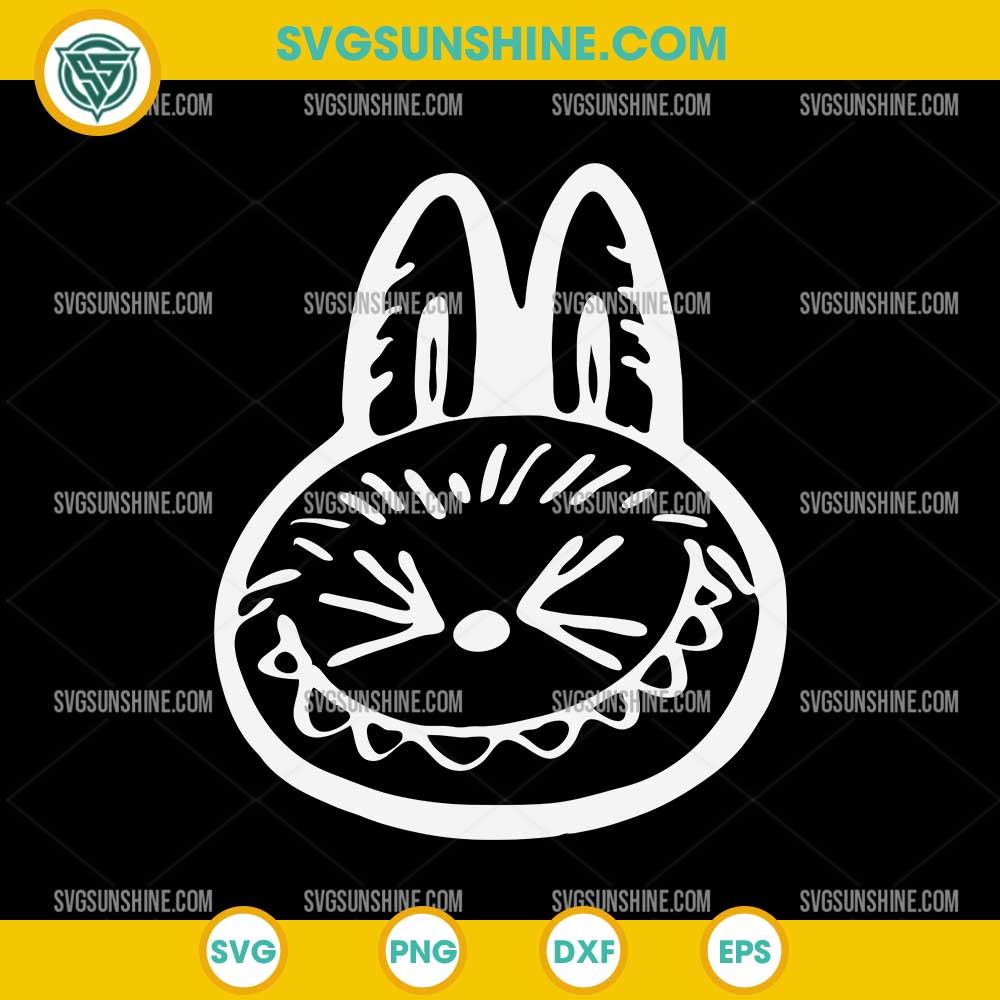 Labubu Face Sillouette SVG, Cute Labubu SVG Labubu Face Sillouette SVG, Cute Labubu SVG
