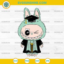 Labubu Graduation SVG PNG Clipart, Labubu Graduation Cap SVG