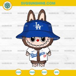 Labubu Los Angeles Dodgers SVG, Labubu Baseball SVG