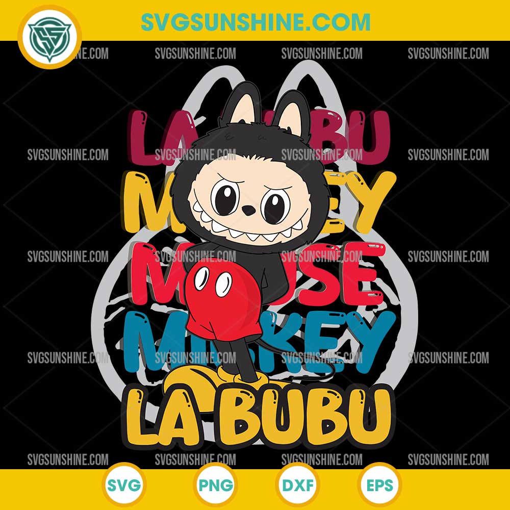 Labubu Mickey Mouse SVG, Labubu SVG, Mickey SVG Labubu Mickey Mouse SVG, Labubu SVG, Mickey SVG