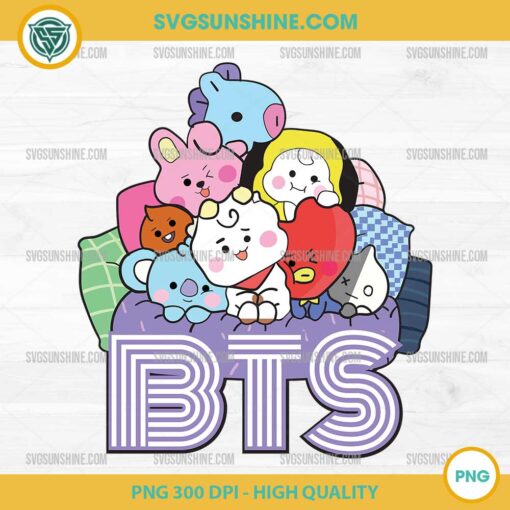 Line Friends x BTS BTS21 SVG, Universe BT21 SVG